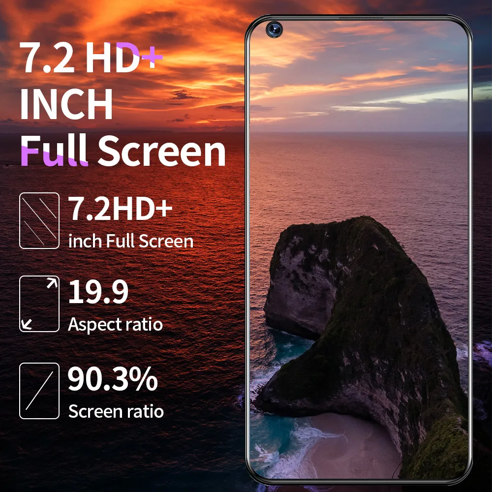 

Galay S201+ Pro Mobile Phones 7.2 Inch 4G 5G Network Octa Core ROM Andorid 10.0 Smartphones Global Version 12GB RAM 512GB