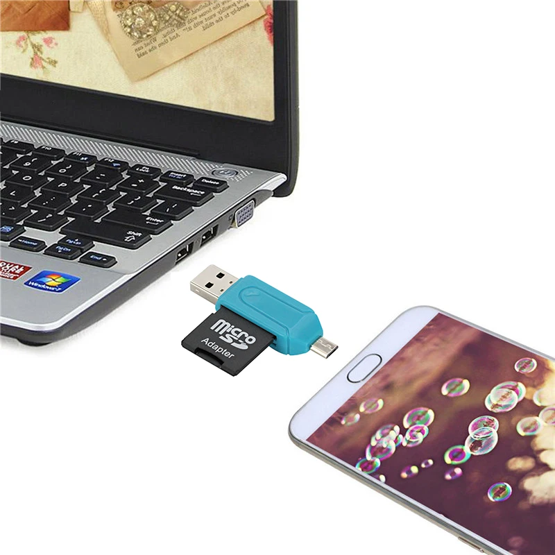 Универсальный кардридер Micro USB OTG SD TF 4 в 1 для Мобильный телефон Pc компьютер 2 0
