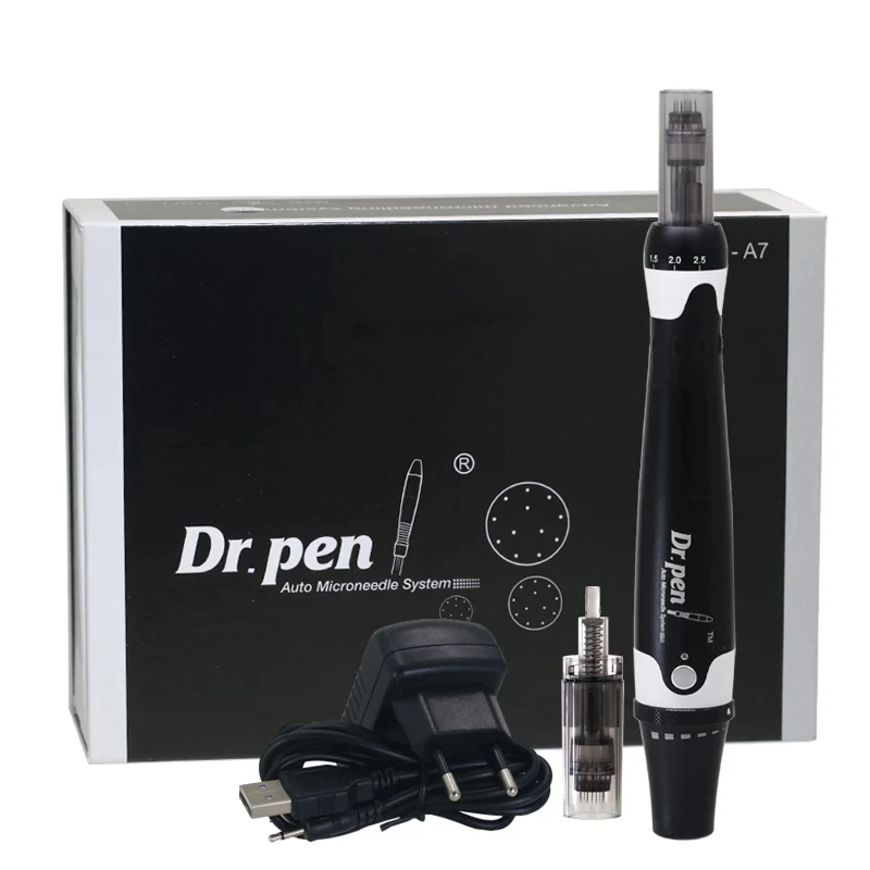 Original Dr Pen Ultima A7 Microneedling Pen Wired Professional Electric Derma Pen With 2pcs Cartridge Micro Needles Skin care