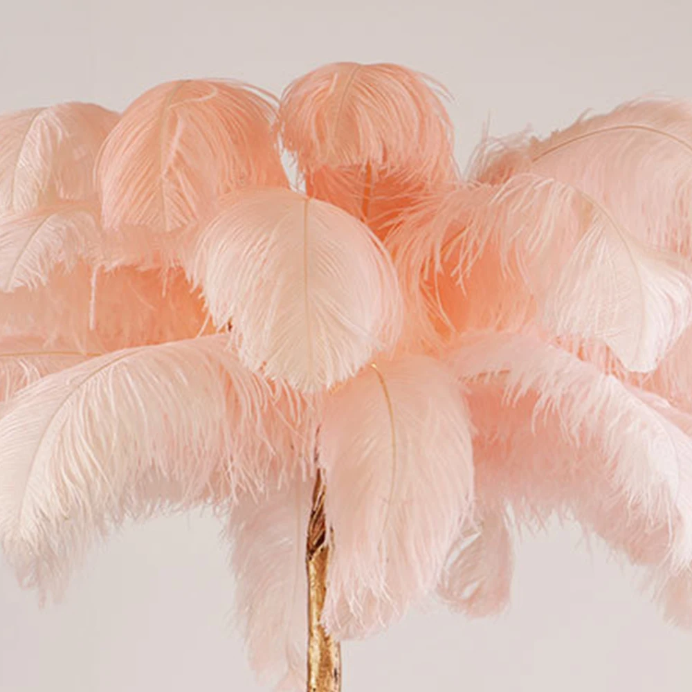 Напольная Лампа с перьями СВЕТОДИОДНЫЙ Красочный креативный светильник для