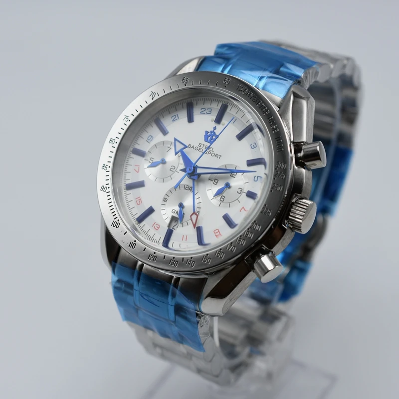 STEELBAGELSPORT бренд daydate мульти-циферблат полный стали Роскошные Мужские механические