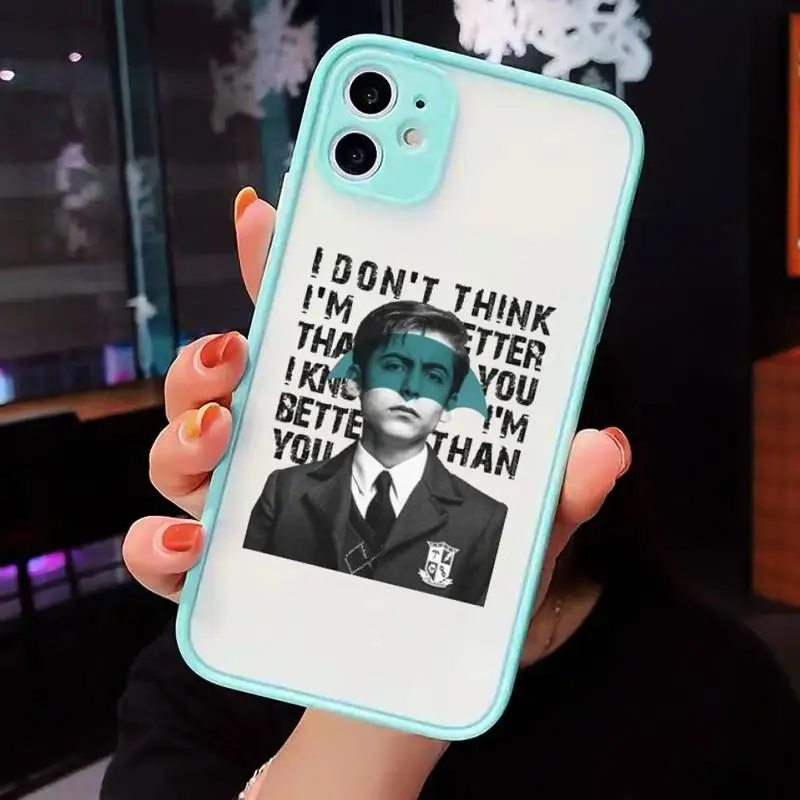 

Fundas Umbrella Academy Phone Case For iPhone 12 11 Mini Pro XR XS Max 7 8 Plus X Matte transparent blue Back Cover