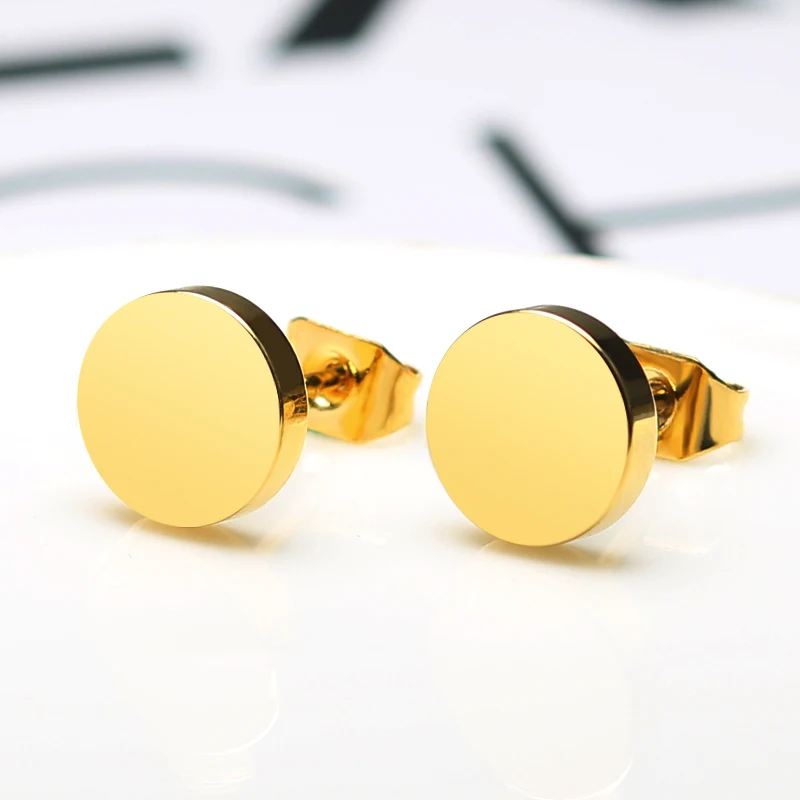 Круглые серьги-гвоздики в виде гантели Корейском стиле 2021 1 пара серьги панк 4-12 мм