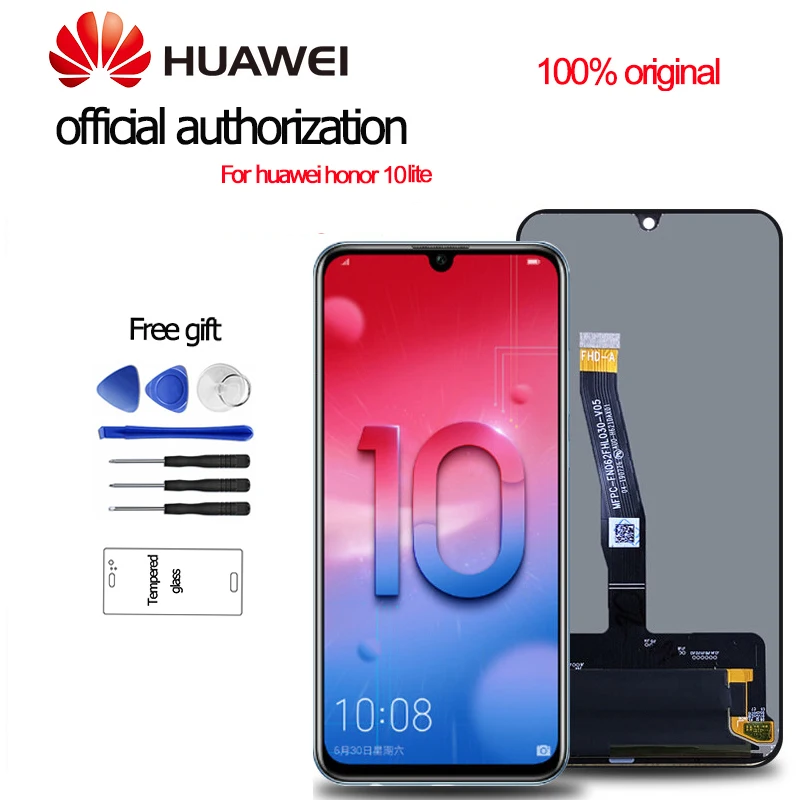 Оригинальный сенсорный жк-дисплей со сканером отпечатков пальцев для HUAWEI Honor 10 lite