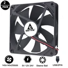 2 шт. Gdstime 5 в 12 В 24 в вентилятор кулера для компьютера 14 см 140mmx140x25мм с крышкой для ноутбука вентилятор охлаждения процессора USB 2PIN рукав шаровой вентилятор