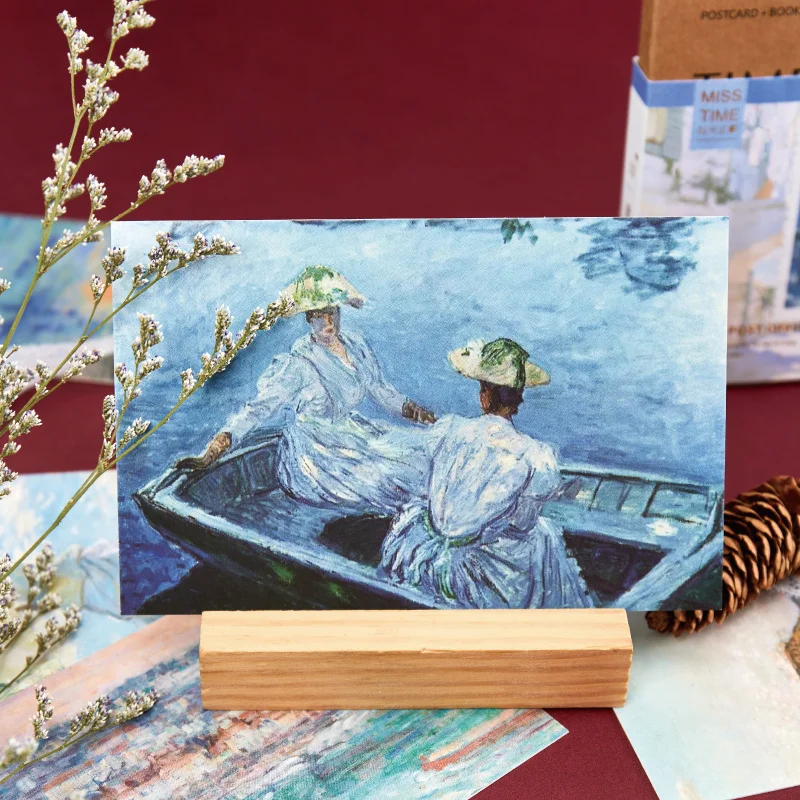 Классическая открытка с масляной живописью в коробке почтовая творческие