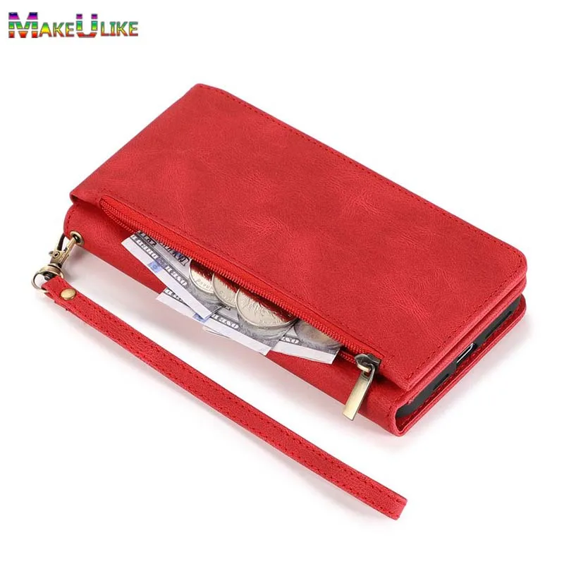 

Zipper Wallet Case For Samsung Galaxy S10 Plus Lite S10e Cover Leather Fashion Strap Flip Case For Samsung S10Lite S10Plus Case