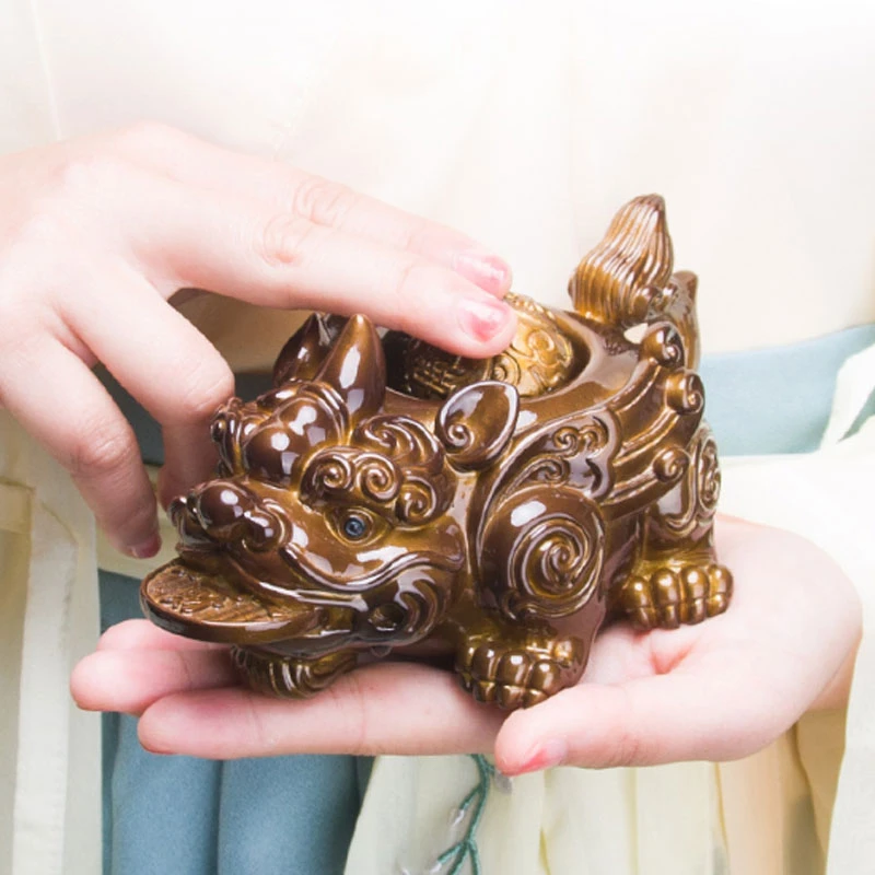 

Tea Pet Ornaments Toad Lucky Water Spray Tea Table Tea Plate Tea Set Tea Set Accessories Discoloration Pet Can Raise Golden Toad