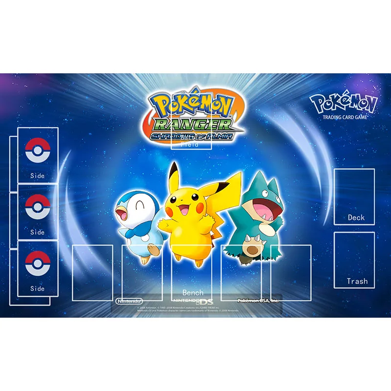 Takara Tomy Pokemon Playmat Ranger Shadows of Almia Piplup Munchlax коврик настольная карточная игра для мыши
