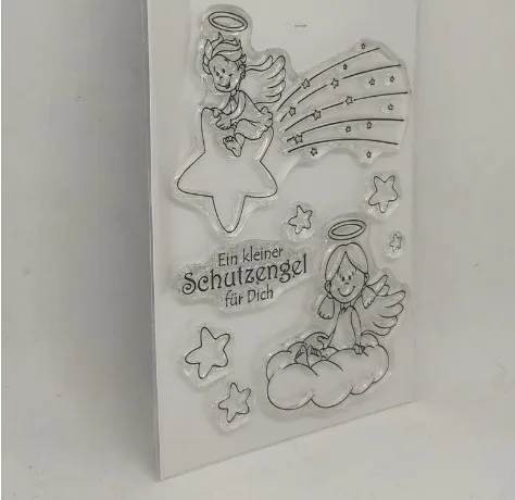 

German angel stamp Clear Stamp for Scrapbooking Transparent Silicone Rubber DIY Photo Album Decor 0307
