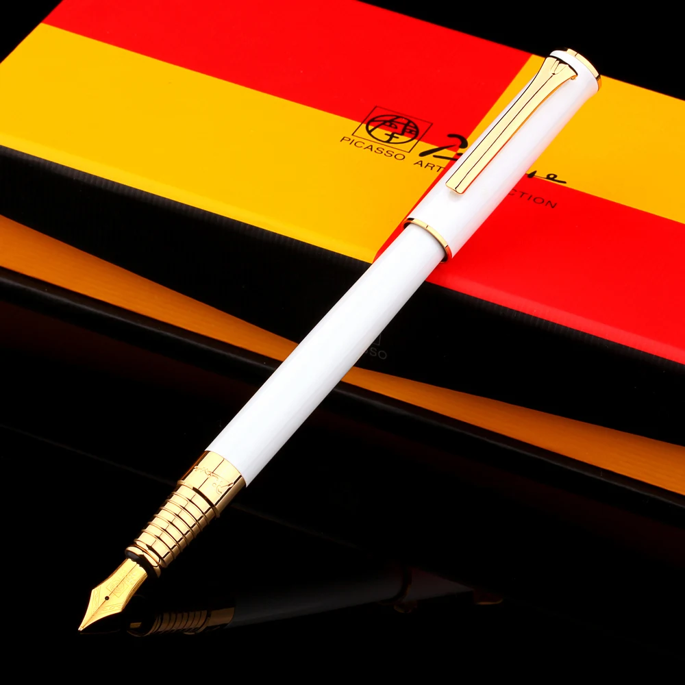 Перьевая ручка Pimio 988 высококачественная черная и золотая металлическая с