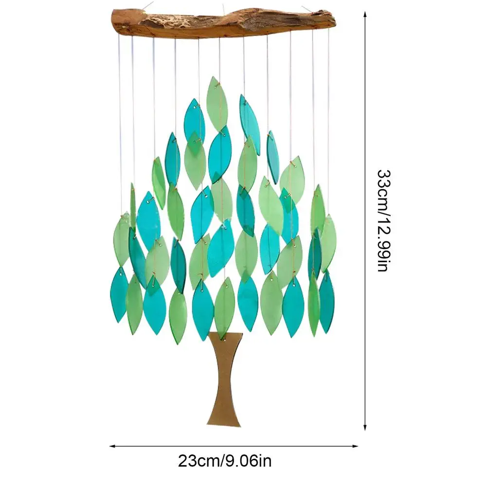 

Rainbow Maple Leaf Wind Chimes wooden Wall Hanging wind Chime Outdoor landscape gardening decor Patio Balcony wind chimes