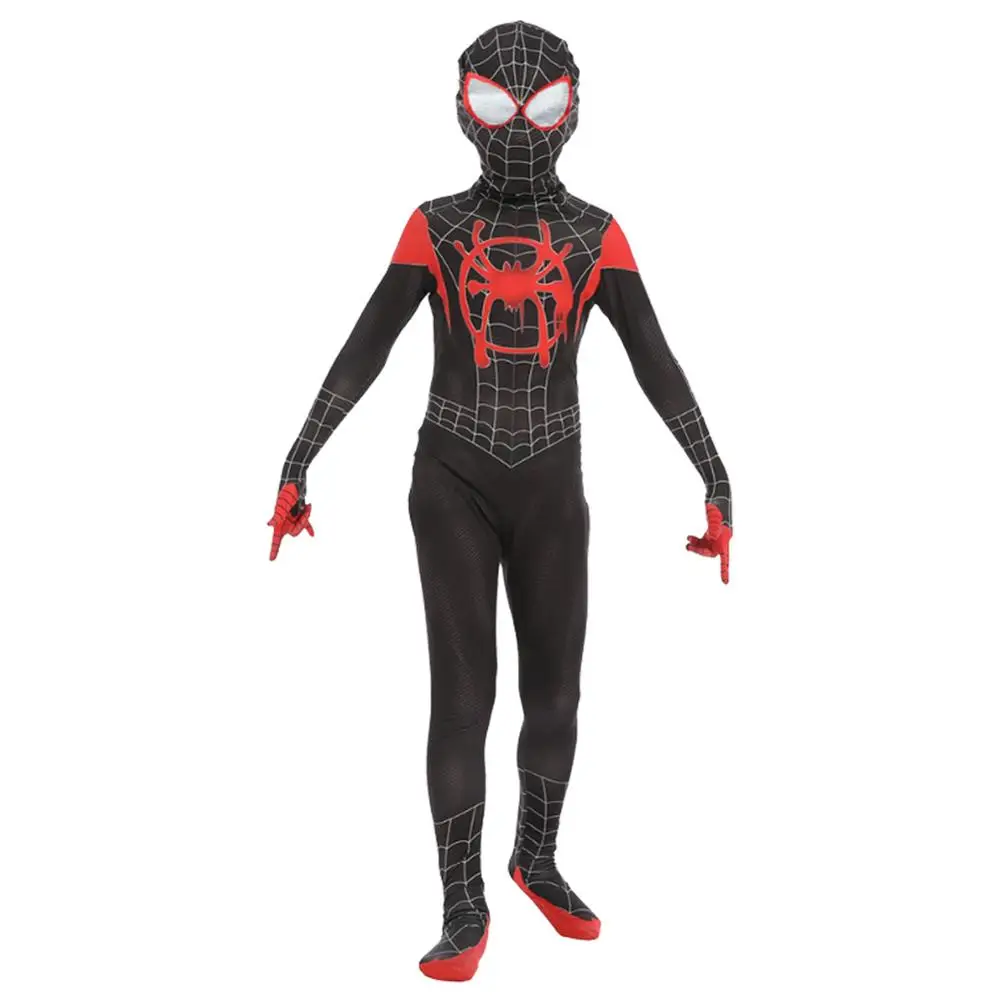 

Children Kids Spider Cosplay Man Into The Spider Verse Miles Morales Cosplay Costume Bodysuit Zentai Miles Morales Jumpsuit