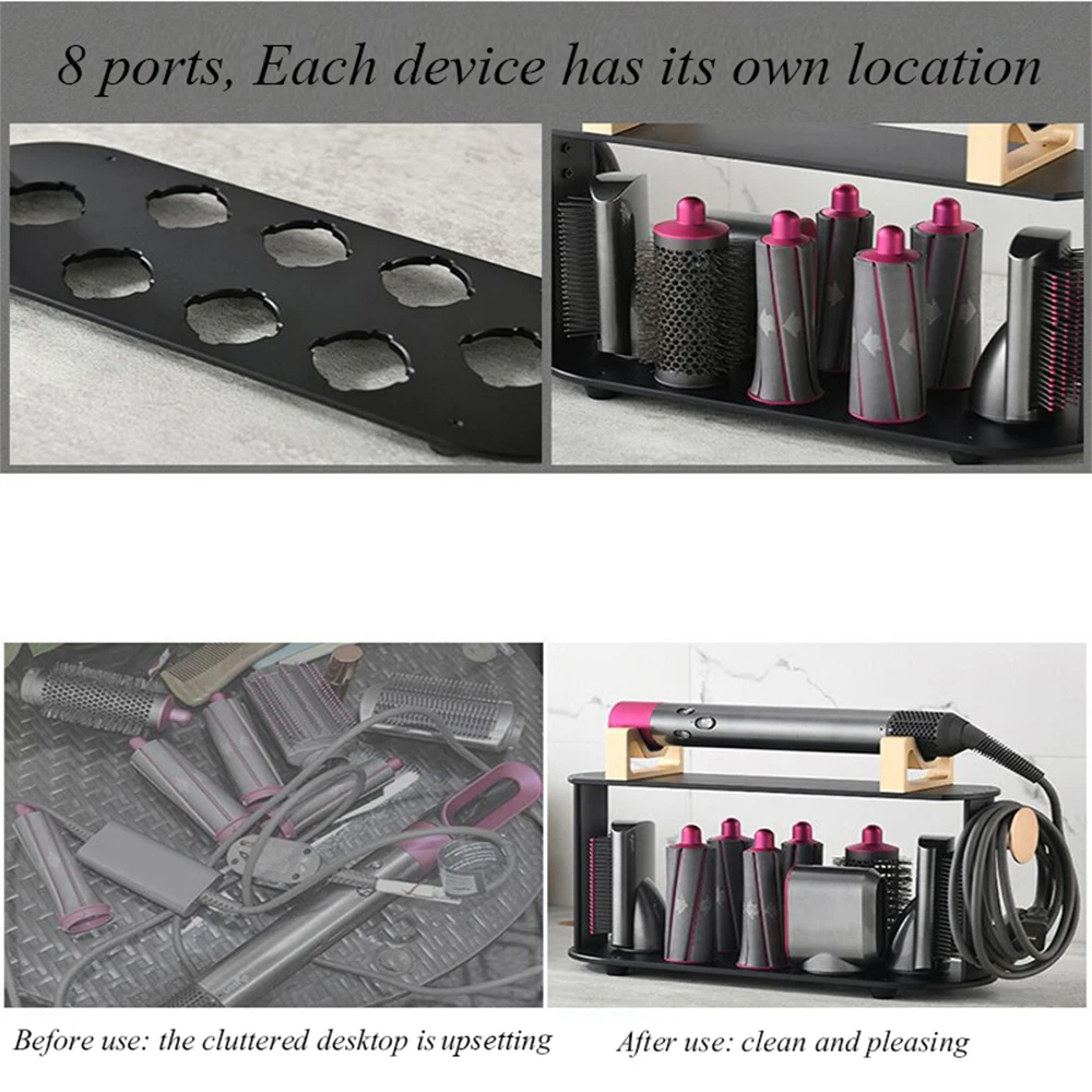 

Aluminum Alloy Desktop Premium Stand for Dyson Airwrap Styler Curling Barrels Brushes,Storage Holder for Dyson Airwrap Styler an