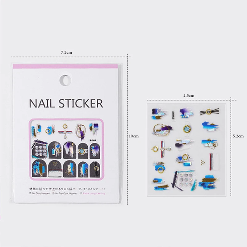 1 шт. рождественские/Новогодние наклейки для дизайна ногтей объемные полые