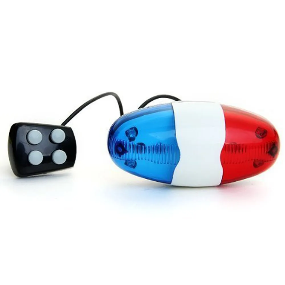 Bike Front Light With Bell Road Biking 6 LED 4 Sounds Horn Ring Trumpet For Bicycle | Спорт и развлечения