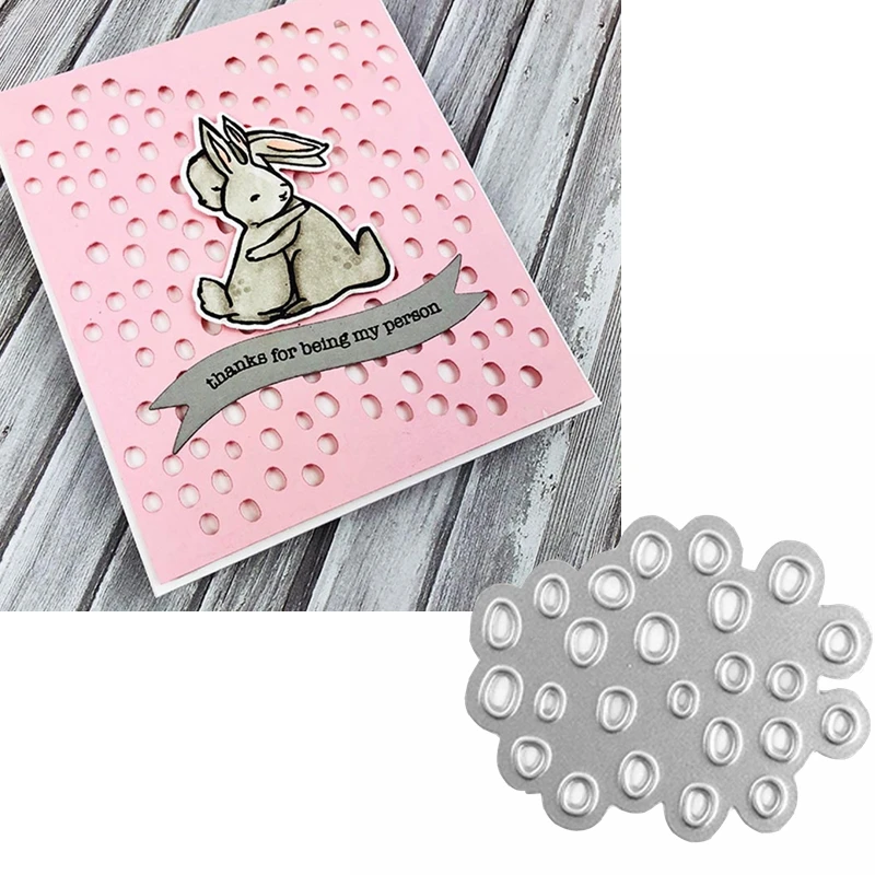 Металлические трафареты с узором в горошек для изготовления открыток новинка 2019