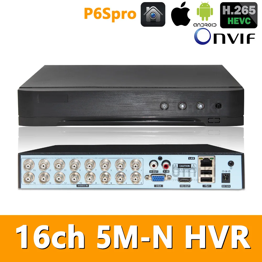 Камера видеонаблюдения H.265 16 каналов 5M-N HVR P2P P6Spro поддержка AHD/TVI/CVI/CVBS/IP |
