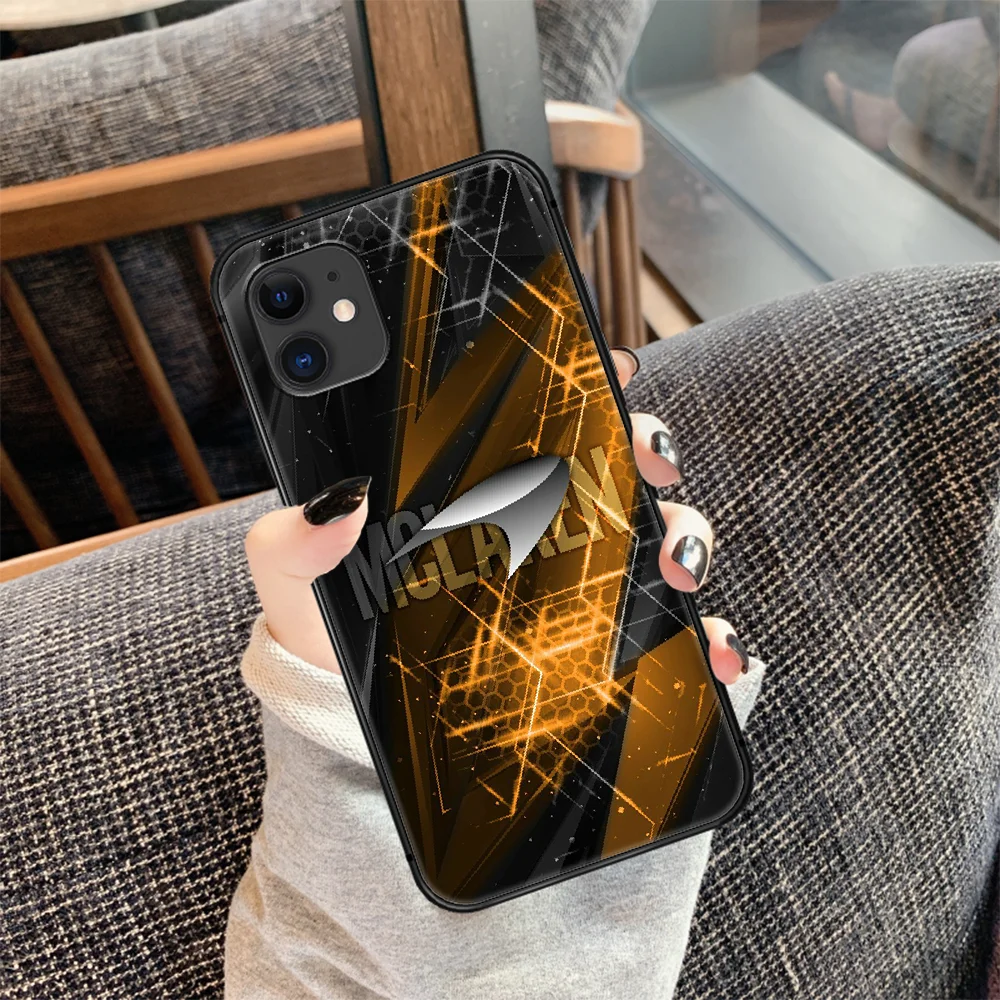 

McLaren Sport Car Cool Phone Case Cover Hull For iphone 5 5s se 2020 6 6s 7 8 12 mini plus X XS XR 11 PRO MAX black Back Pretty