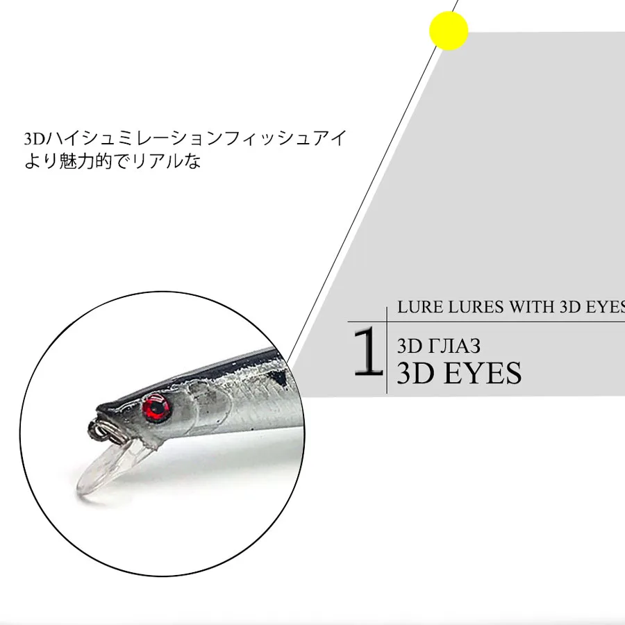 Джеркбейт блесна приманка рыболовные приманки море 3D глаза Лазерная жесткая