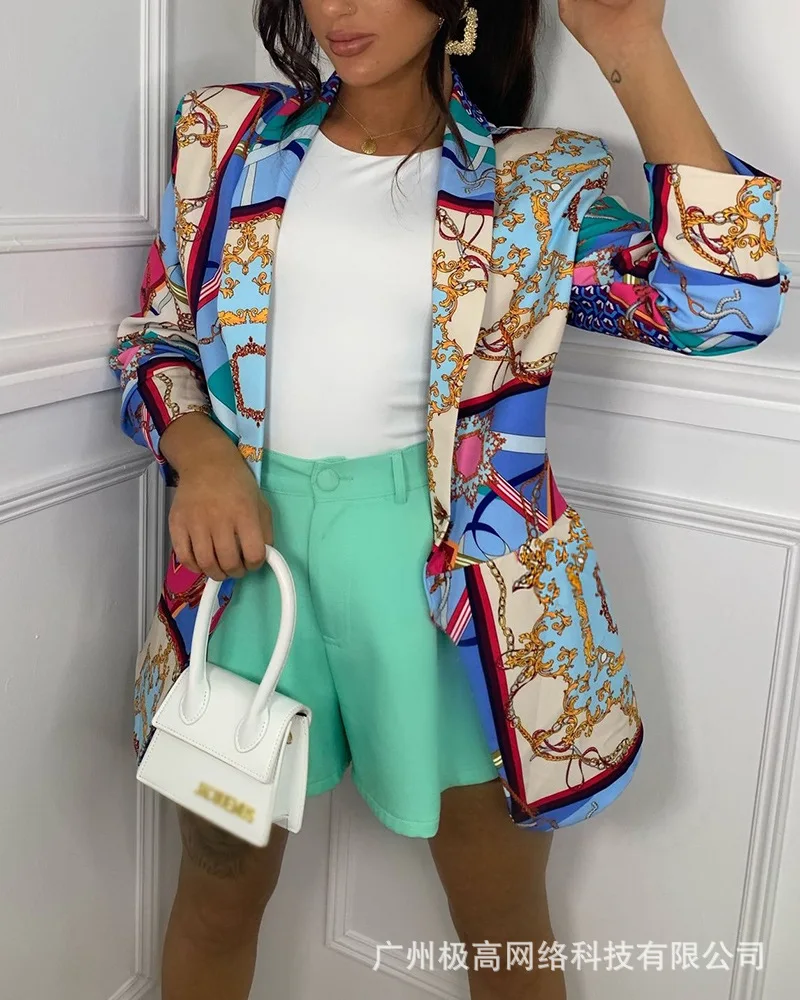 

Женский пиджак с длинным рукавом, офисный пиджак, одежда для улицы, осень 2021