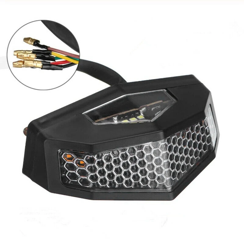 Universal Motorcycle LED Turn Signals Modified Tail Light Cafe Racer Fender Edge Brake Lamp |