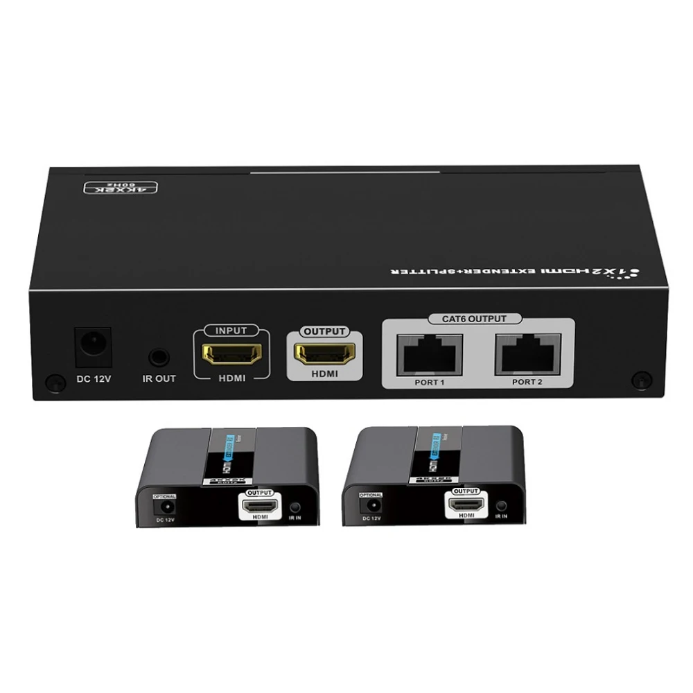 HDMI 2 0 удлинитель сплиттер 1X2 UTP 4K 60Hz по cat5e/6 кабель до 40 м разделитель | Электроника