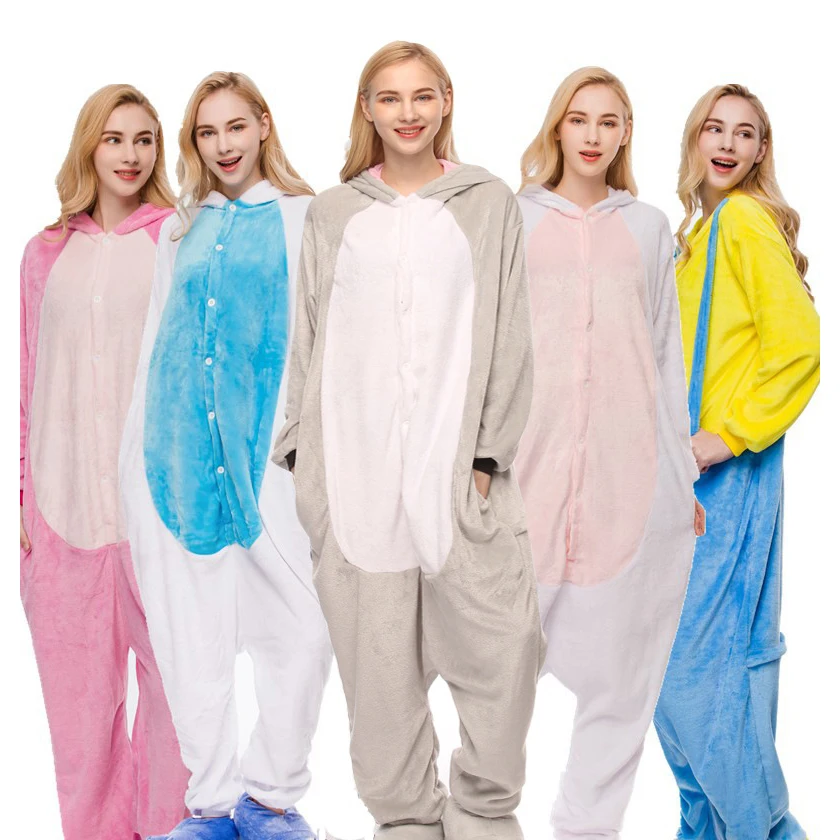 Новая Пижама тигр животных для взрослых зимняя одежда сна Ститч Панда Пижамы