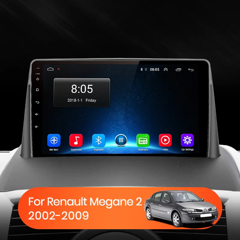 Автомагнитола AWESAFE PX9 для Renault Megane 2 2002-2009 мультимедийный видеоплеер с GPS 2din Android 10 0