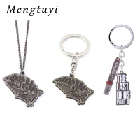 new arrival the last of uspart ii allie tattoo necklace pendant long chain necklace keychain combination keyrings for men