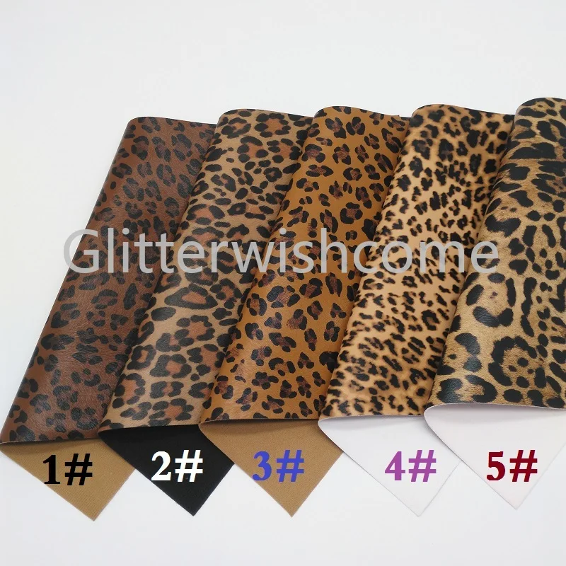 Glitterwishcome 21X29 см A4 размер винил для бантов с леопардовым принтом Кожа Fabirc искусственная кожа листы для бантов, GM041B