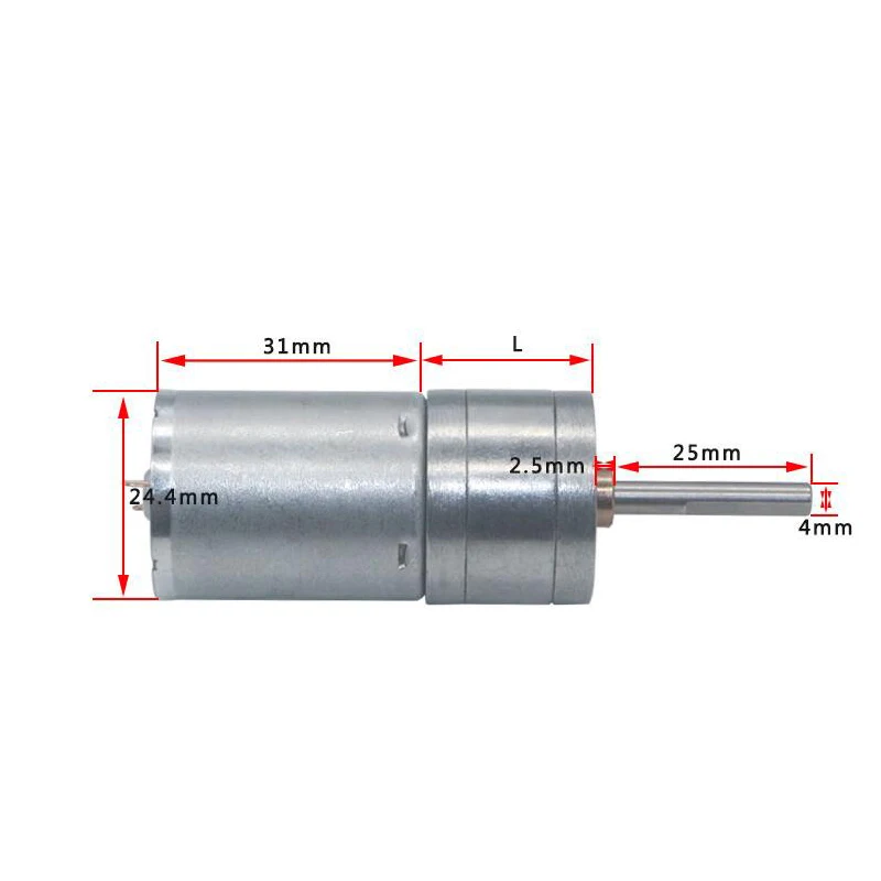 Редукторный электродвигатель постоянного тока 6 В 12 24 12-1360 об/мин с низкой