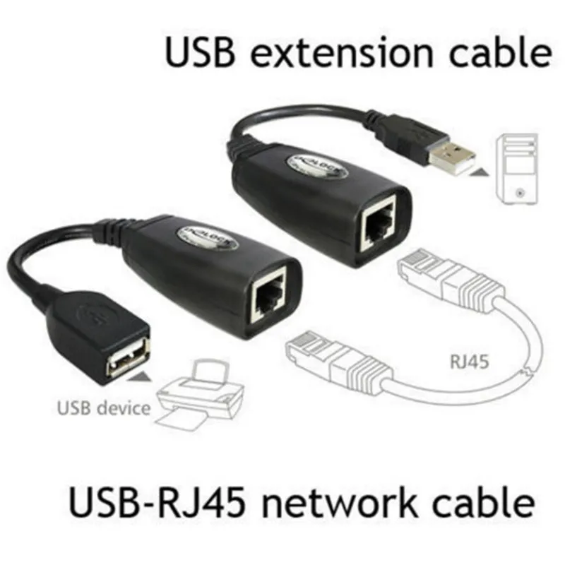 Extensor Ethernet USB 2,0 macho a hembra Cat6 Cat5 Rj45 LAN, repetidor,...