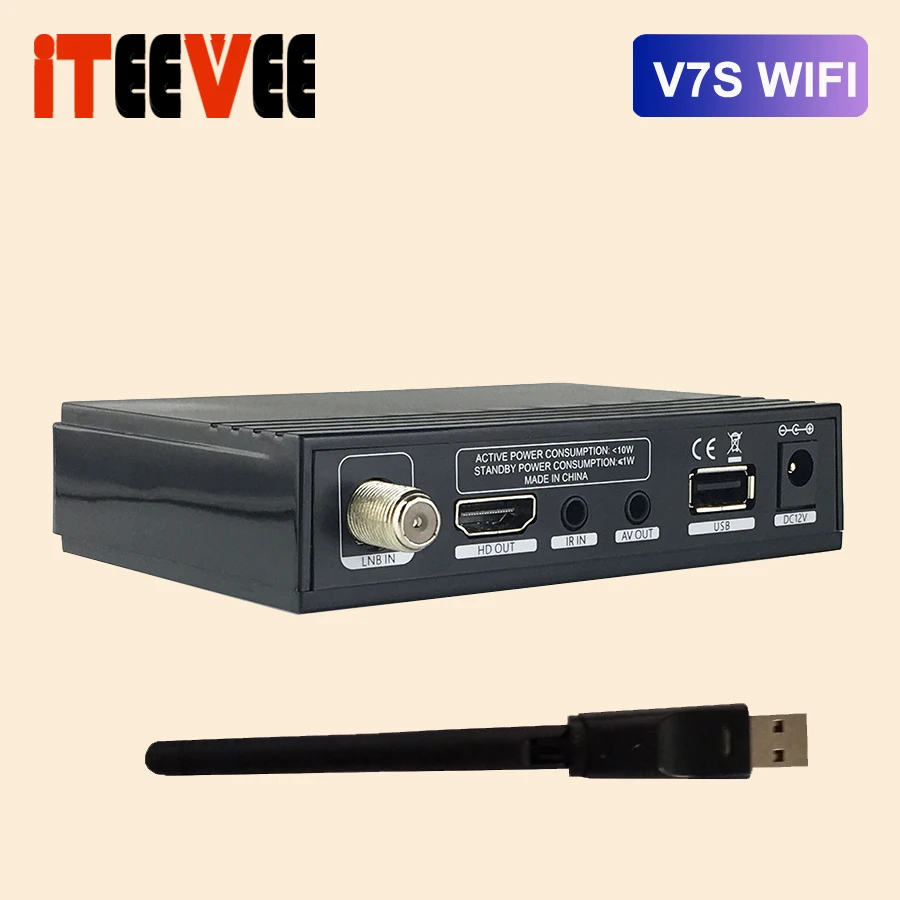Оригинальный Freesat Мини цифровой спутниковый ТВ-приставка приемник V7S HD DVBS2 Suppport