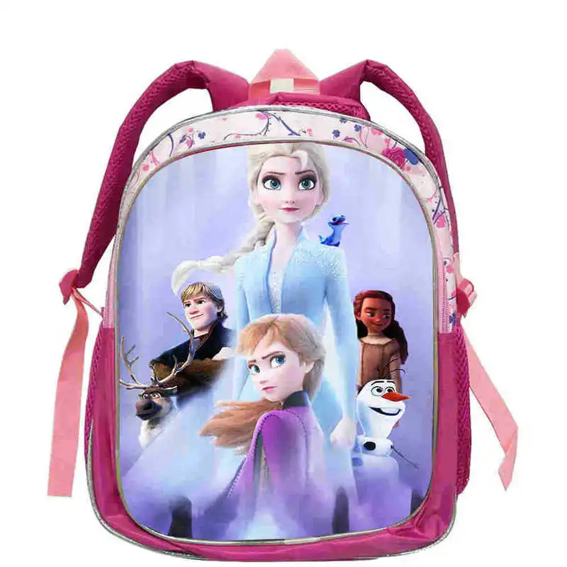 Disney New Kids Princess schoolbag Elsa girls boys children Cartoon backpack kindergarten School Bags | Багаж и сумки