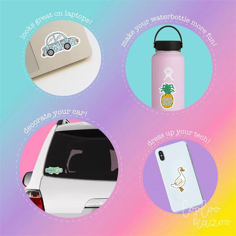 

10/30/50PCS Cartoon Small Fresh Letters Cute Graffiti Stickers Notebook Waterproof Guitar Decoration Toys Wholesale