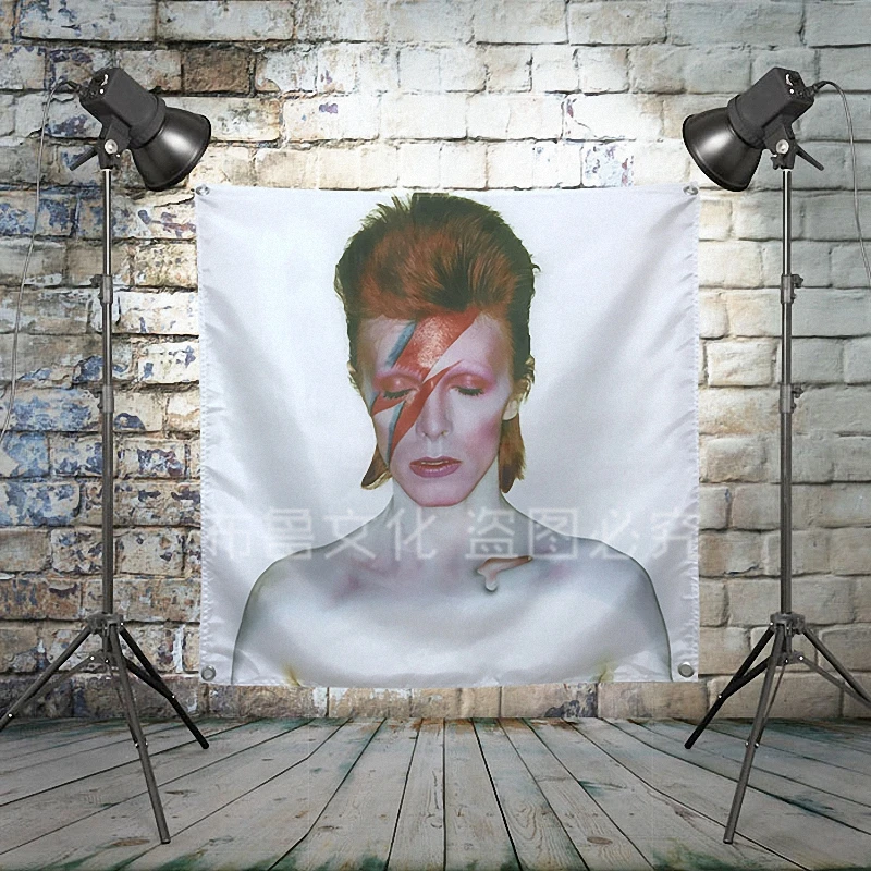 &quotС изображением Дэвида Боуи&quot ВЫСОКАЯ ЧЁТКОСТЬ плакат гобелен поп группа