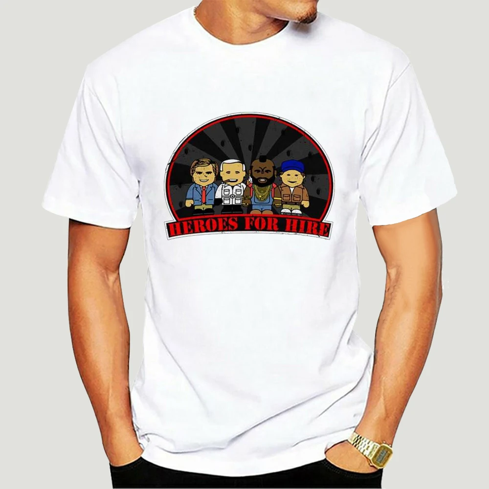 

HEROES FOR HIRE T-SHIRT The A-Team Hannibal A BA Mr. T Team TV Series Van Shirt Cartoon t shirt Unisex New Fashion tshirt-