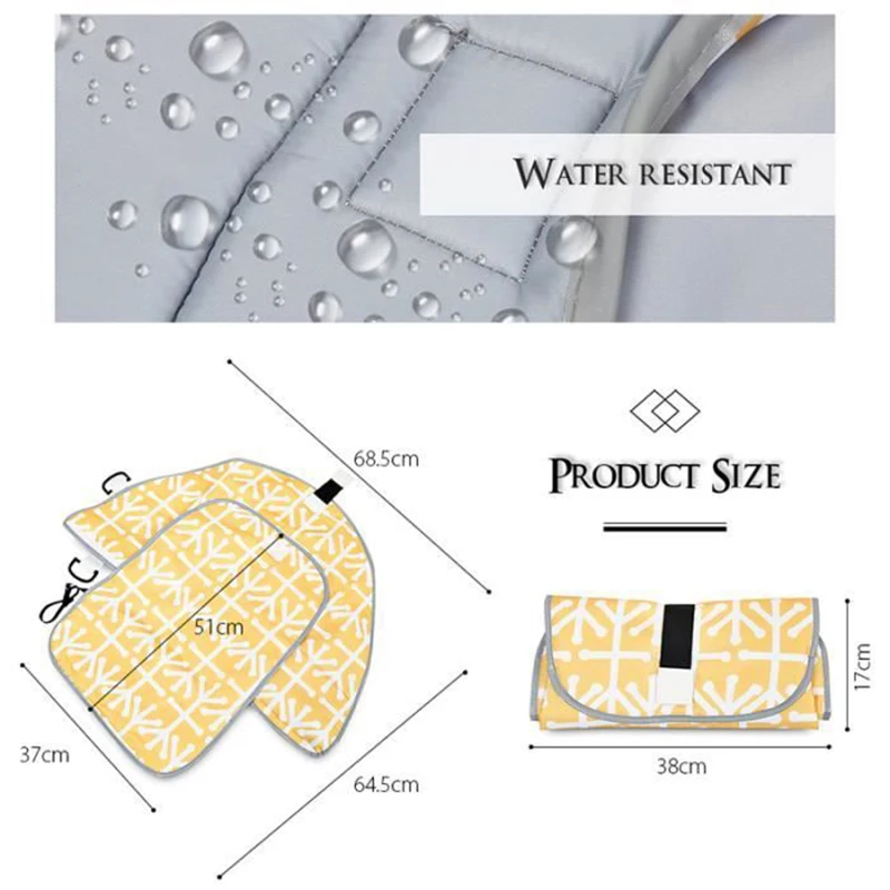 Портативный пеленальный коврик Водонепроницаемый подгузник пеленка для