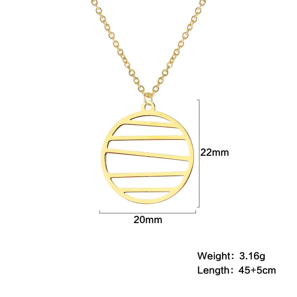 Ожерелье моя форма из нержавеющей стали для женщин Геометрические линии золотой