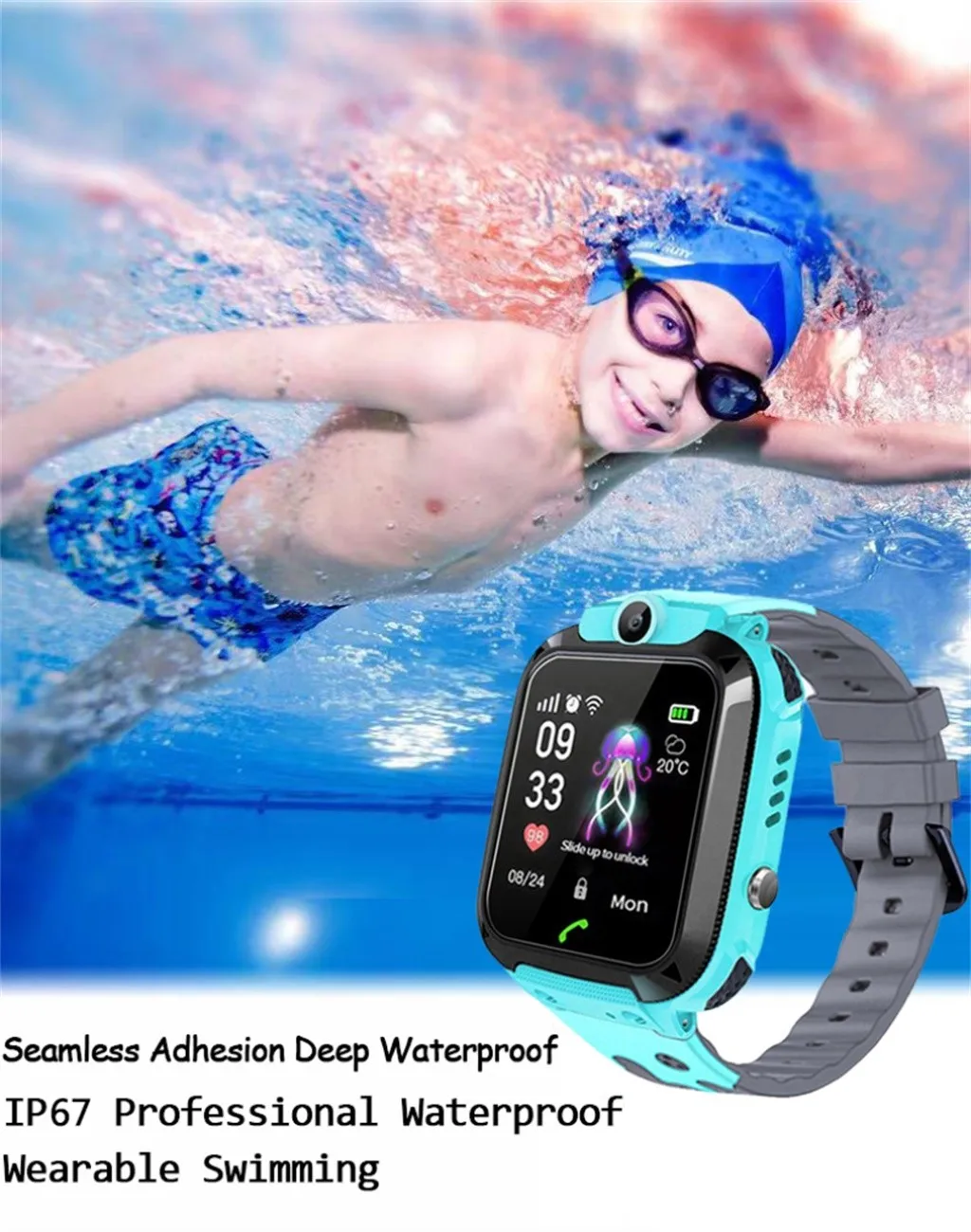 Q15 New kids Tracker Watch Smart LBS Waterproof Camera IOS Android Multifunction Digital childern Wristwatch Gift | Электроника
