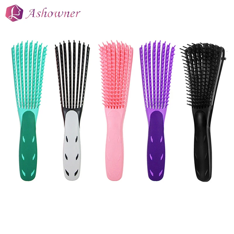 

Plastic Hair Brush Scalp Massage Detangler Wet And Dry Curly Comb Women Health Care Reduce Fatigue Hairbrush Styling Tools