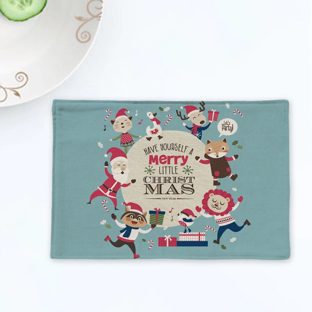 K Christmas Table Placemat Restaurant Hotel Creative Household Goods for dining table Xmas Decorations for home set de table F916 - Цвет: K