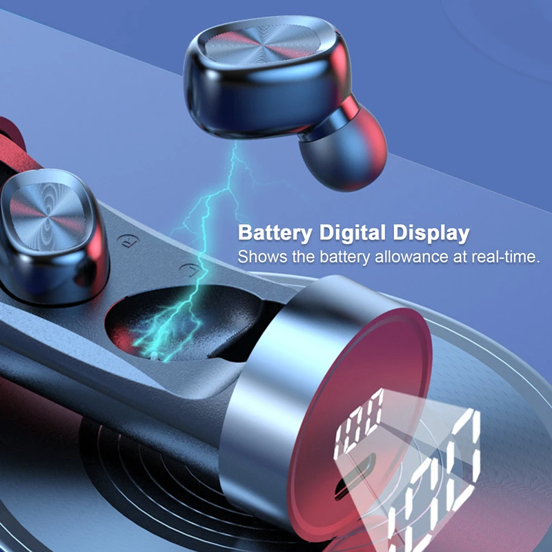 

TWS Bluetooth Earphones Stereo Wireless 5.0 Bluetooth Headphones Touch Control Noise Cancelling Gaming Headset for Vivo Lotus