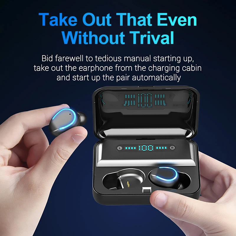 Беспроводные Bluetooth наушники TWS беспроводные 9D HIFI Спортивная игровая мини