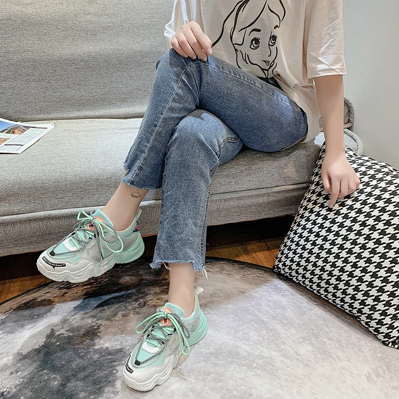 Женские массивные кроссовки модная новинка 2020 женская обувь на платформе