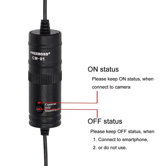 Freeboss CM-01 3,5 мм штекер электретный всенаправленный нагрудный микрофон смартфон микрофон камера микрофон