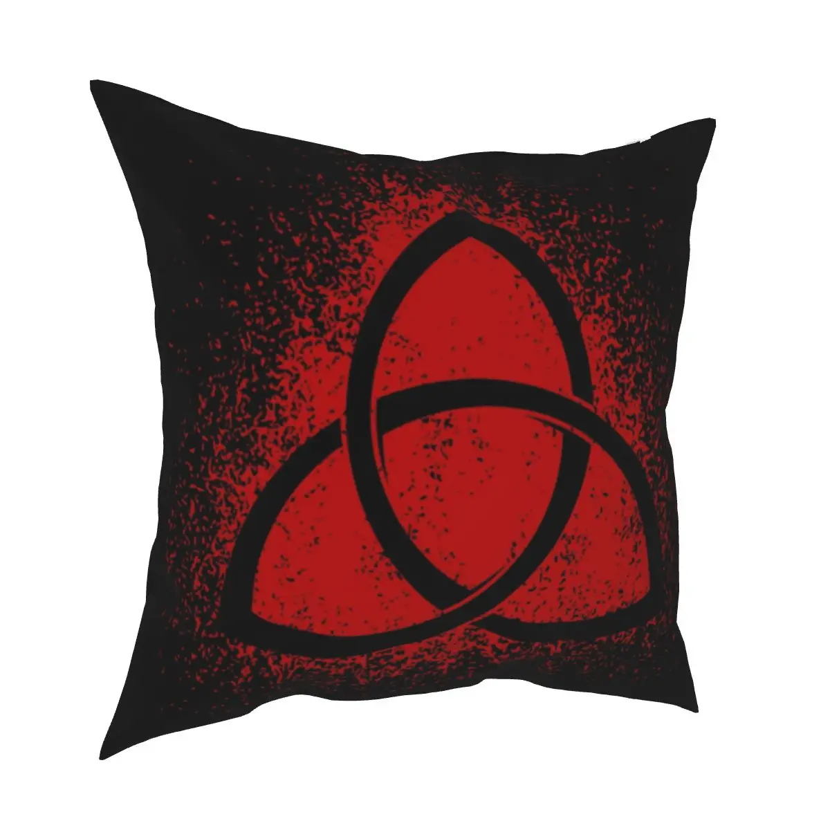 

Triquetra Rot Spray Muster Kissen Fall Valknut Symbol Kissen Deckt Dekorative Kissen für Wohnzimmer 45x45cm