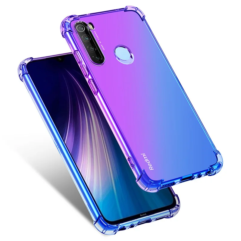 A Цветной мягкий чехол с градиентом для Xiao mi Red mi Note 8T Note 8 Pro, противоударный чехол для mi Note 10 mi 9 Lite mi A3 CC9e Red mi 8 8A - Цвет: A
