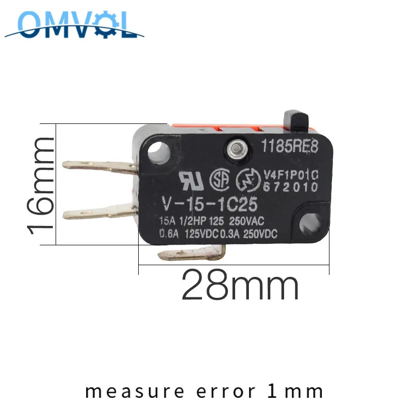 Микро концевой выключатель с Roller Lever V-15 V-151 V-152 V-153 V-154 V-155 V-156-1C25 - Цвет: V-15
